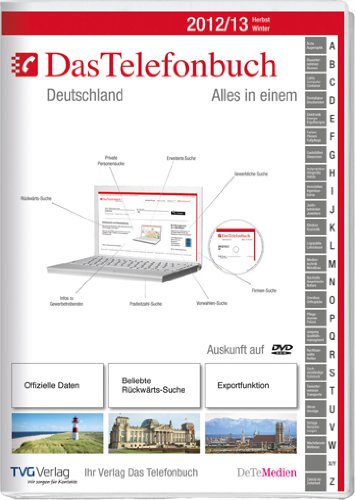 Das Telefonbuch. Deutschland mit Rückwärts-Suche, Herbst/Winter 2012/13 ...